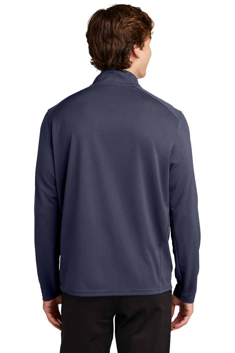 Sport-Tek Mens Sport-Wick Moisture Wicking 1/4 Zip Sweatshirt - True Navy Blue