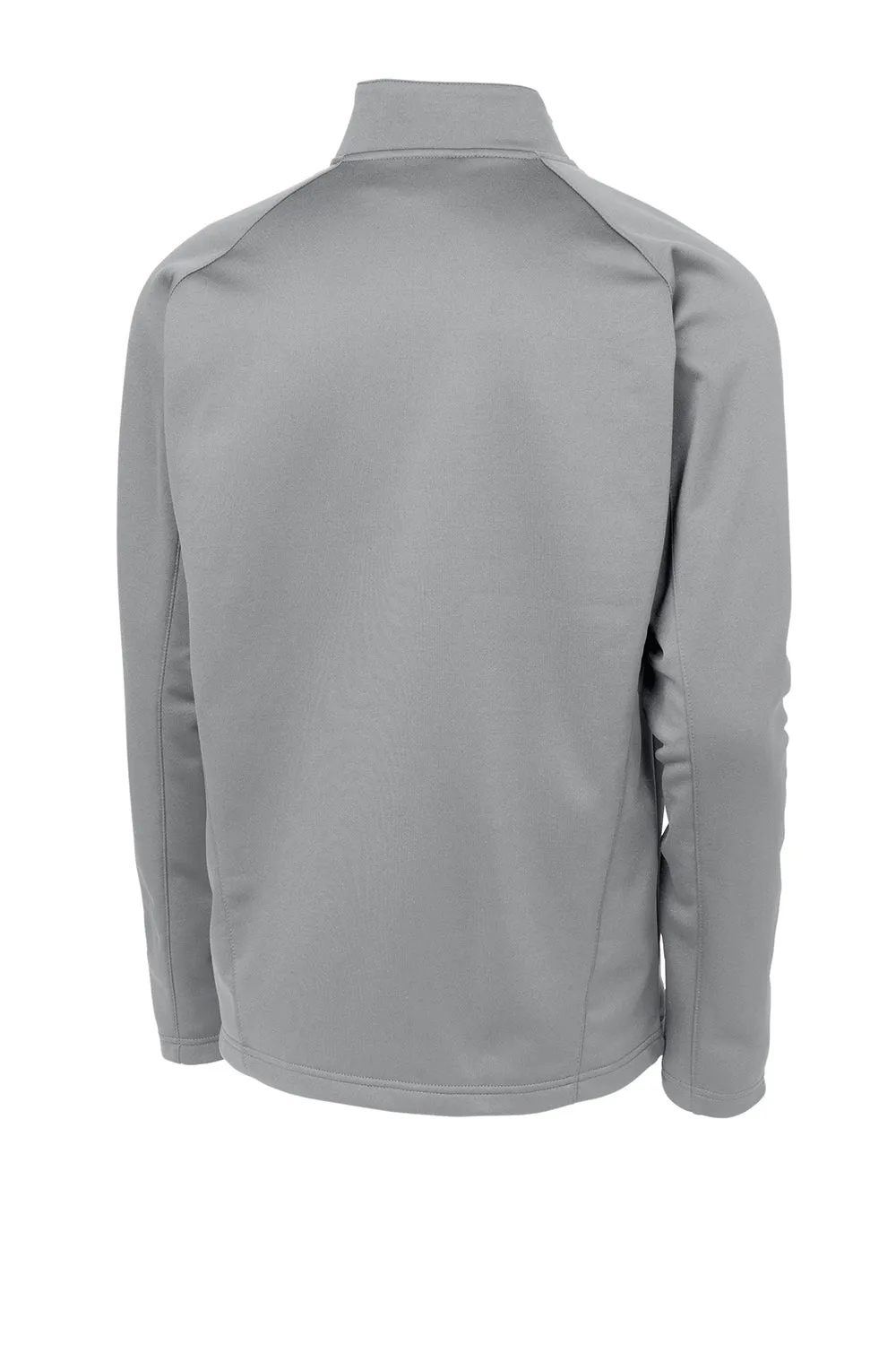 Sport-Tek Mens Sport-Wick Moisture Wicking Fleece 1/4 Zip Sweatshirt - Silver Grey/Black