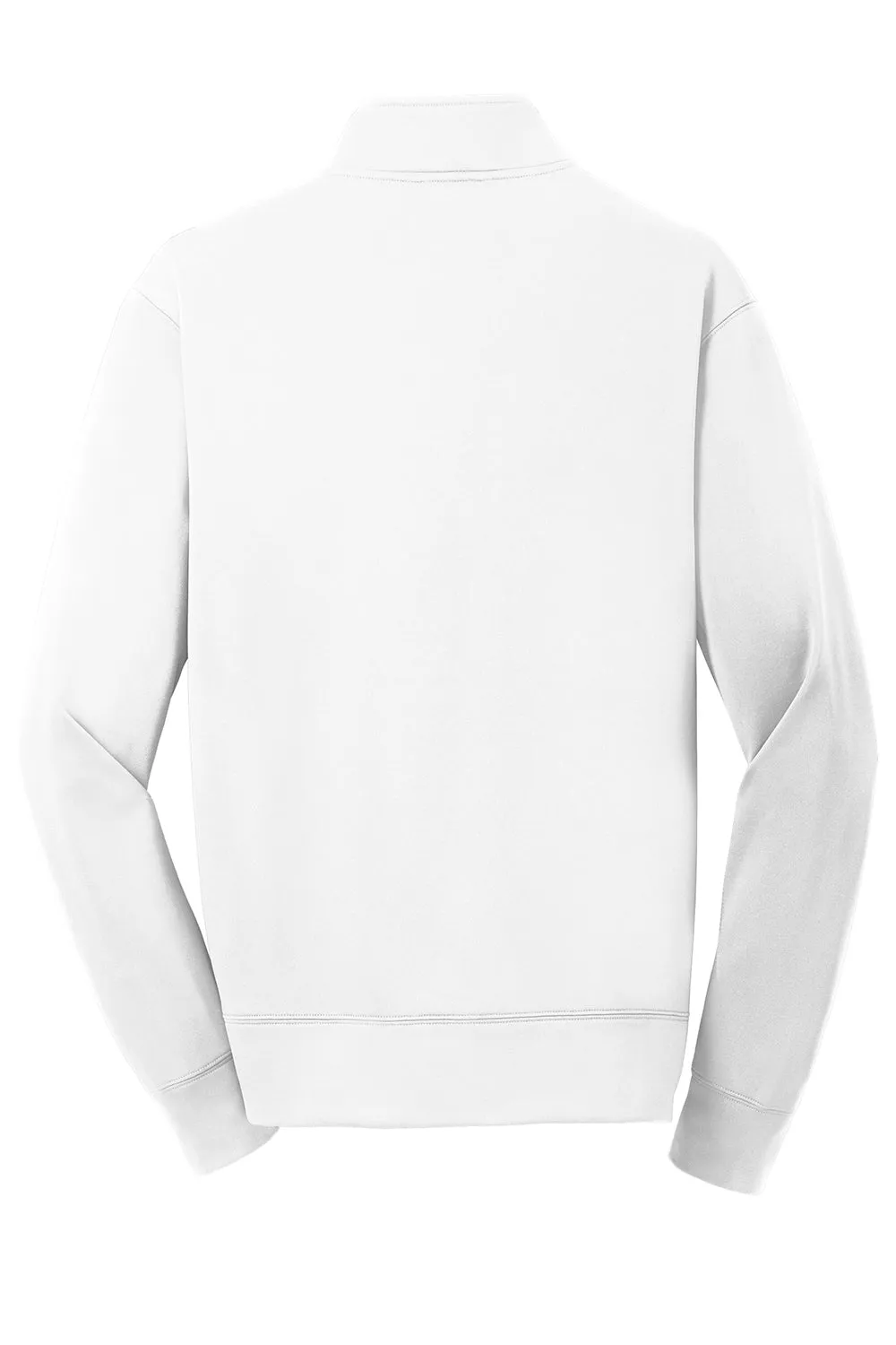 Sport-Tek Mens Sport-Wick Moisture Wicking Fleece Full Zip Sweatshirt w/ Pockets - White