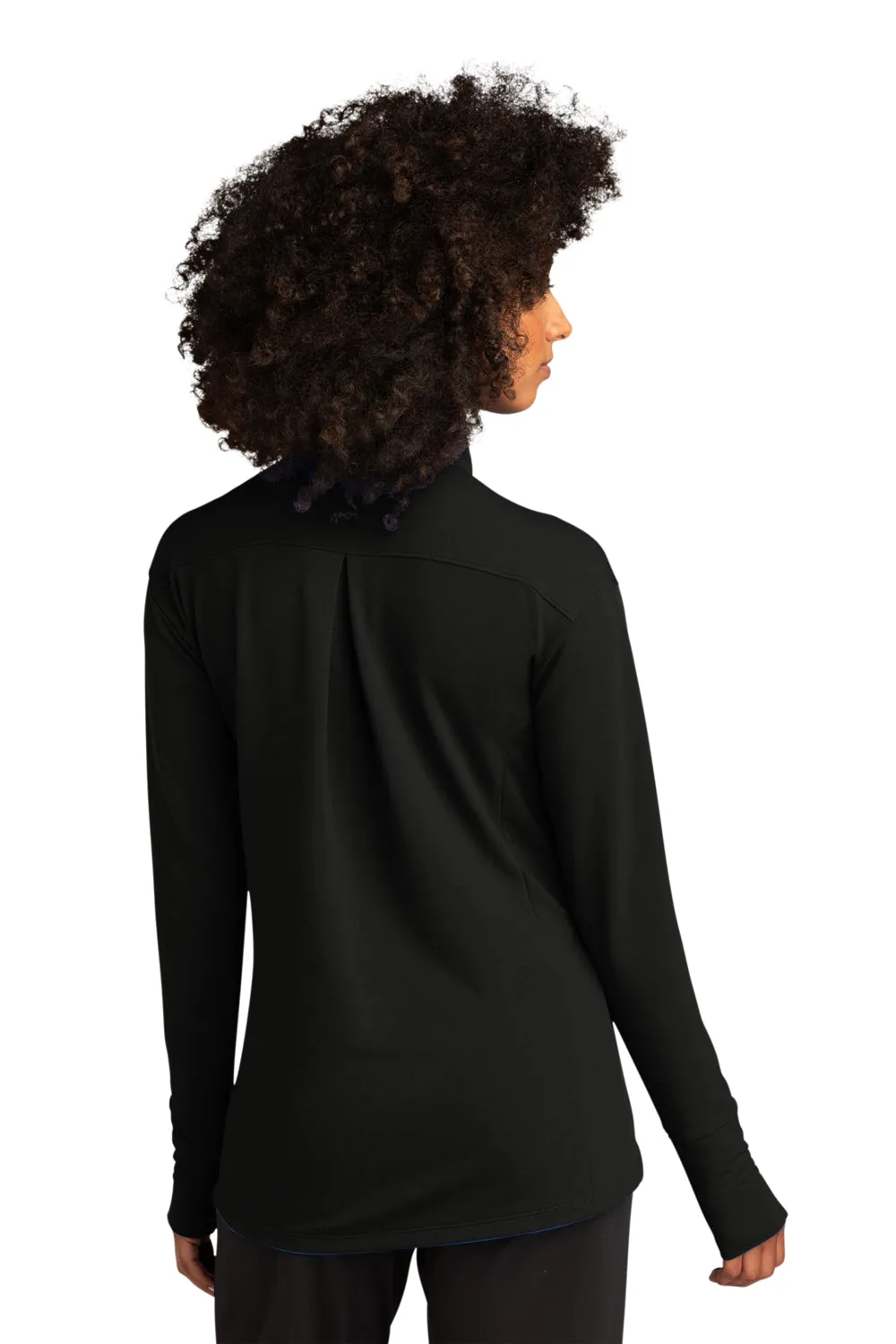 Sport-Tek Womens Flex Fleece Moisture Wicking Full Zip Sweatshirt w/ Pockets - Black