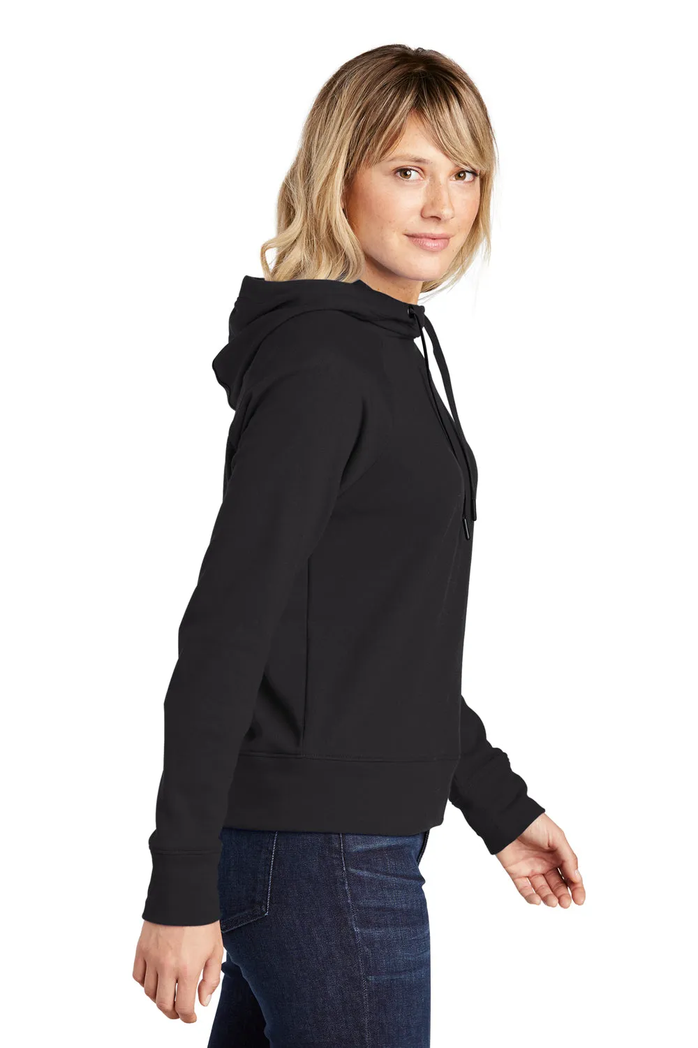 Sport-Tek Womens French Terry Hooded Sweatshirt Hoodie - Black - Closeout