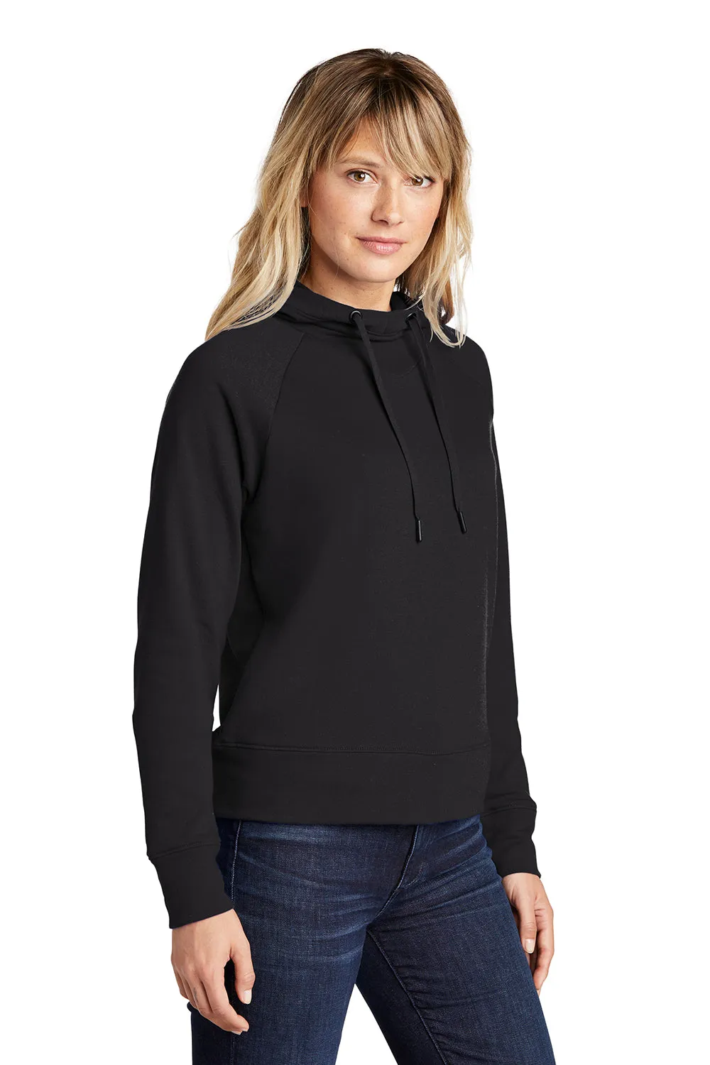 Sport-Tek Womens French Terry Hooded Sweatshirt Hoodie - Black - Closeout