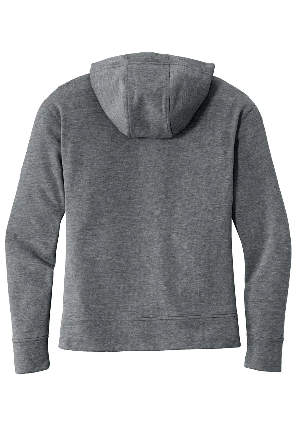 Sport-Tek Womens Moisture Wicking Fleece Full Zip Hooded Sweatshirt Hoodie w/ Pockets - Heather Dark Grey