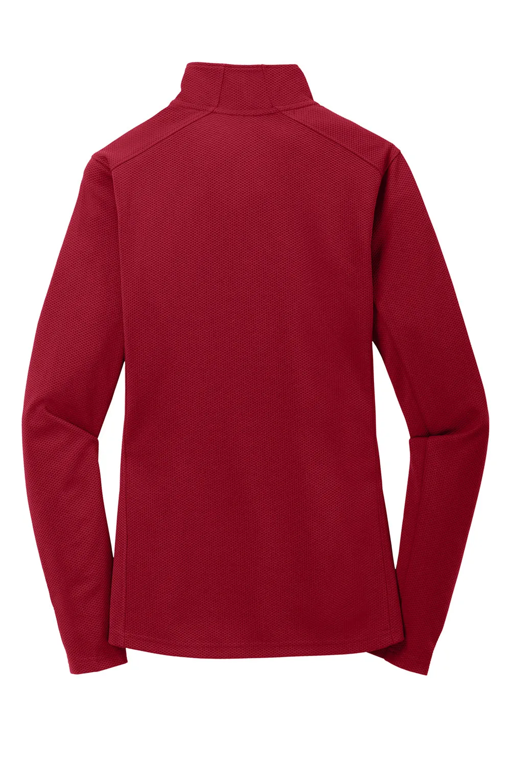 Sport-Tek Womens Sport-Wick Moisture Wicking 1/4 Zip Sweatshirt - Deep Red