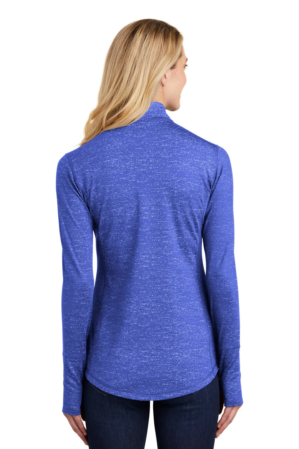 Sport-Tek Womens Sport-Wick Moisture Wicking 1/4 Zip Sweatshirt - True Royal Blue - Closeout
