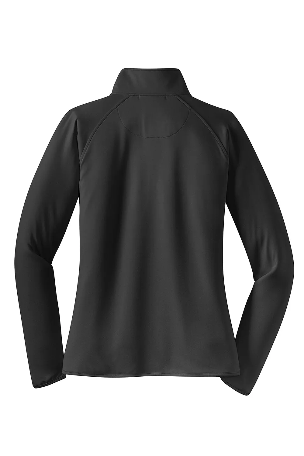 Sport-Tek Womens Sport-Wick Moisture Wicking 1/4 Zip Sweatshirt w/ Pouch Pocket - Charcoal Grey