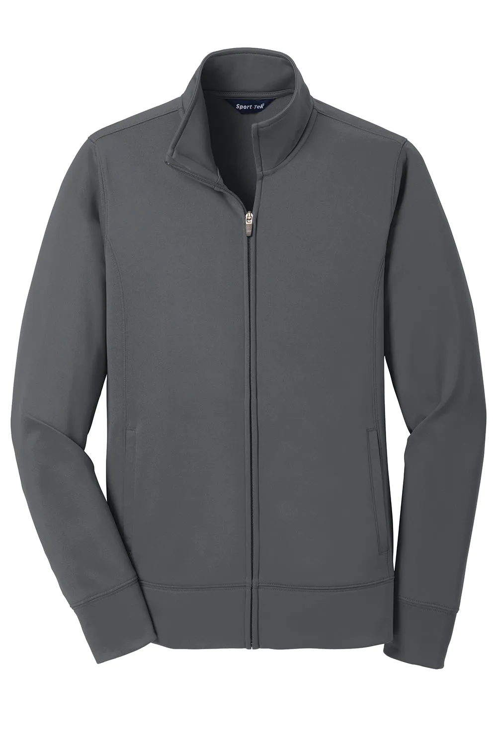 Sport-Tek Womens Sport-Wick Moisture Wicking Fleece Full Zip Sweatshirt w/ Pockets - Dark Smoke Grey
