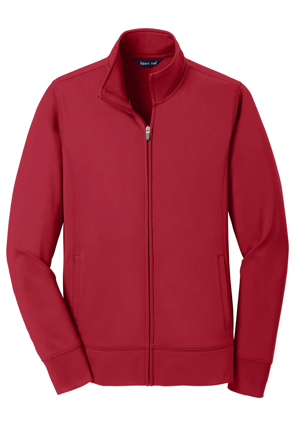 Sport-Tek Womens Sport-Wick Moisture Wicking Fleece Full Zip Sweatshirt w/ Pockets - Deep Red