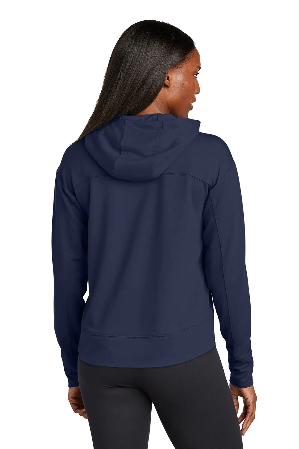 Sport-Tek Womens Sport-Wick Moisture Wicking Flex Fleece Hooded Sweatshirt Hoodie - True Navy Blue