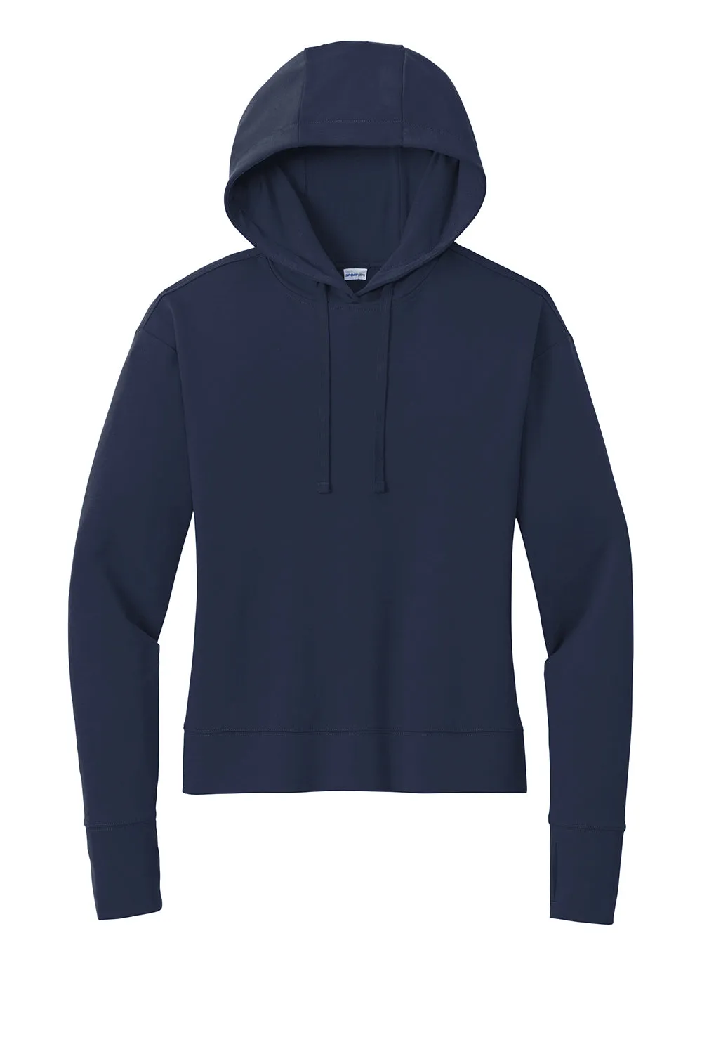 Sport-Tek Womens Sport-Wick Moisture Wicking Flex Fleece Hooded Sweatshirt Hoodie - True Navy Blue