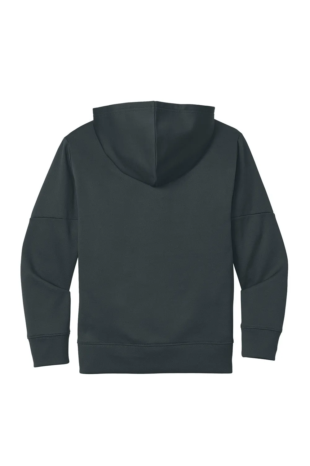 Sport-Tek Youth Sport-Wick Moisture Wicking United Fleece Hooded Sweatshirt Hoodie w/ Pouch Pocket - Iron Grey/White