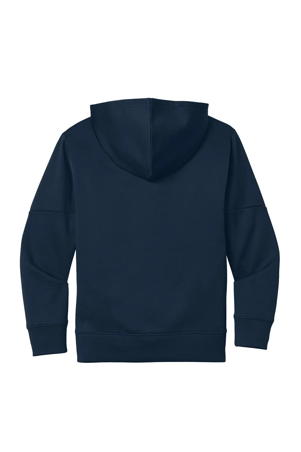 Sport-Tek Youth Sport-Wick Moisture Wicking United Fleece Hooded Sweatshirt Hoodie w/ Pouch Pocket - Navy Blue/White Clothing Sport-Tek