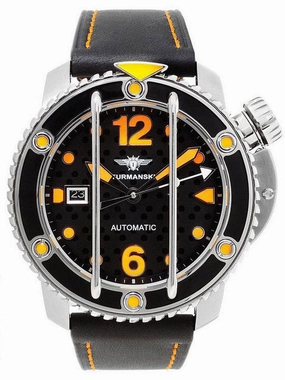 Sturmanskie OCEAN STINGRAY Pro Diver Orange Black Watch NH35/1825896 Hypoallergenic Silicone Watch Discount Silicone Watches