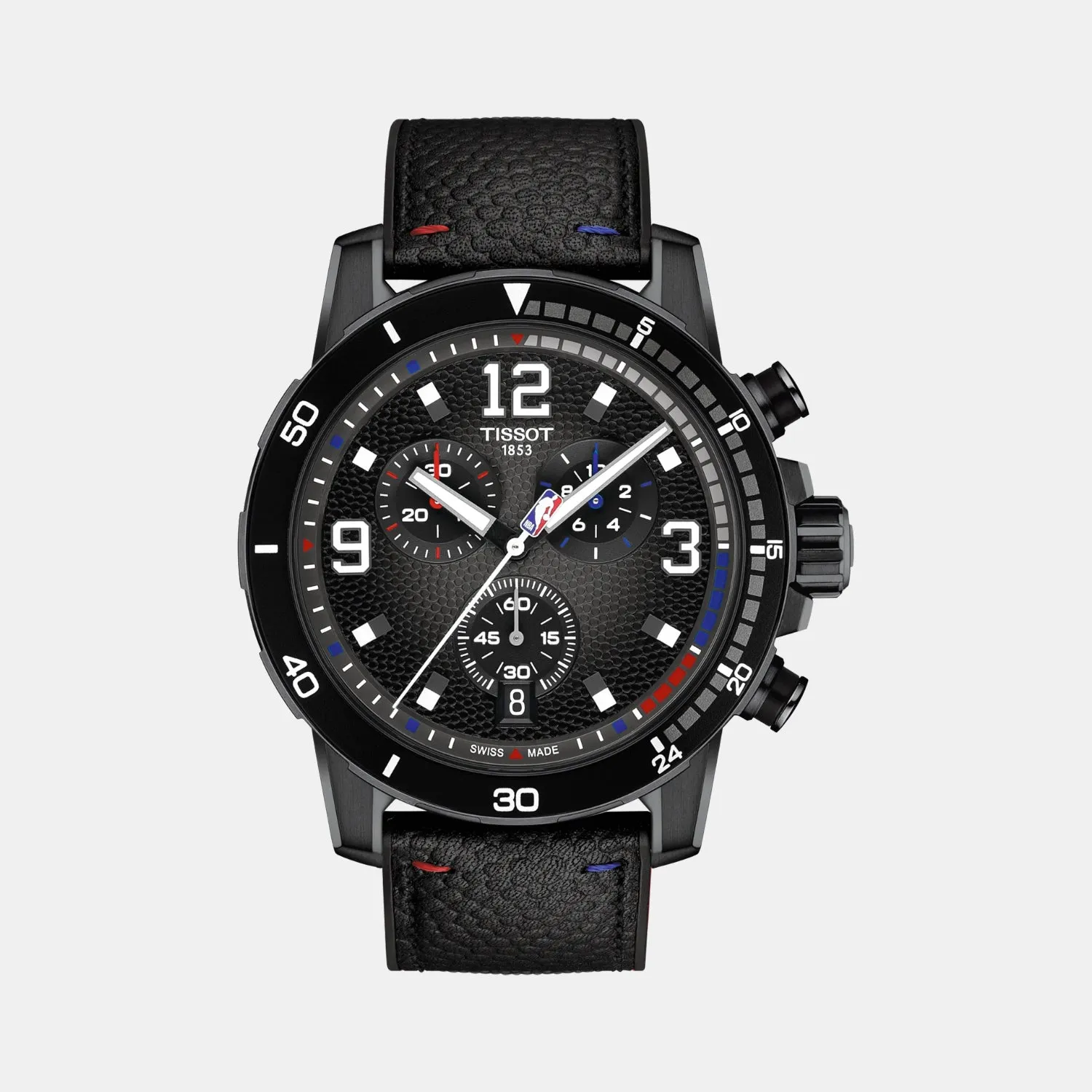 Supersport NBA Special Edition Men Quartz Black Dial Chronograph Leather Watch T1256173706700 budget    watches    watches classic