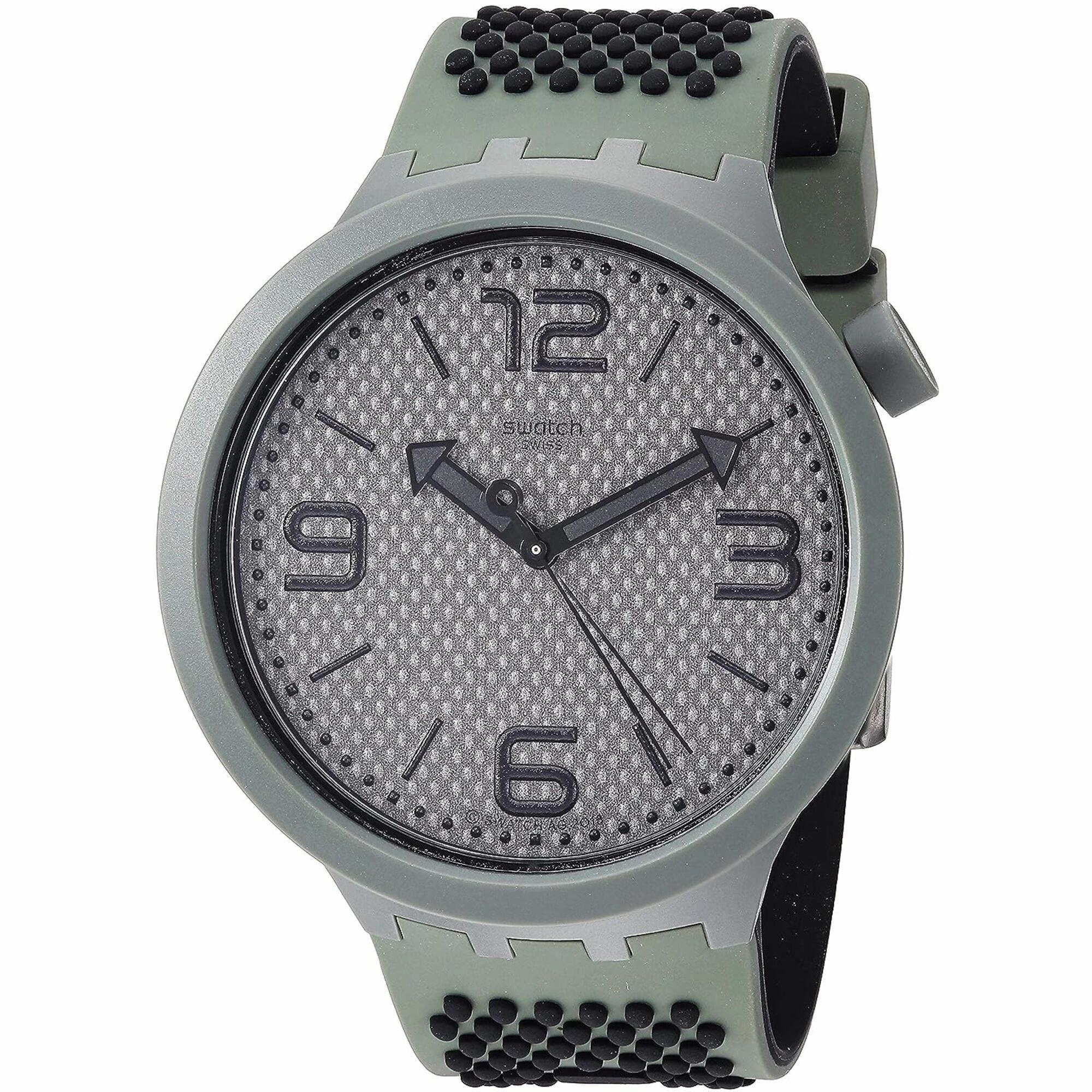 Swatch Men's Watch - Bbbubbles Swiss Quartz Green Dial Silicone Strap | SO27M100 Luxury Quartz Watch Quartz Watch Sale