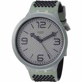 Swatch Men's Watch - Bbbubbles Swiss Quartz Green Dial Silicone Strap | SO27M100 Luxury Quartz Watch Quartz Watch Sale