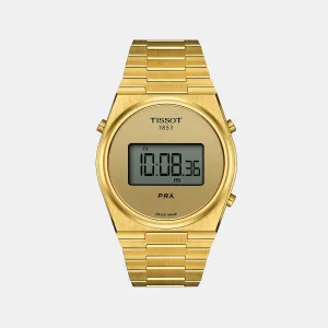 T-Classic Men Analog-Digital Golden Mirror Dial Quartz Stainless Steel Watch T1374633302000 budget    watches    watches classic