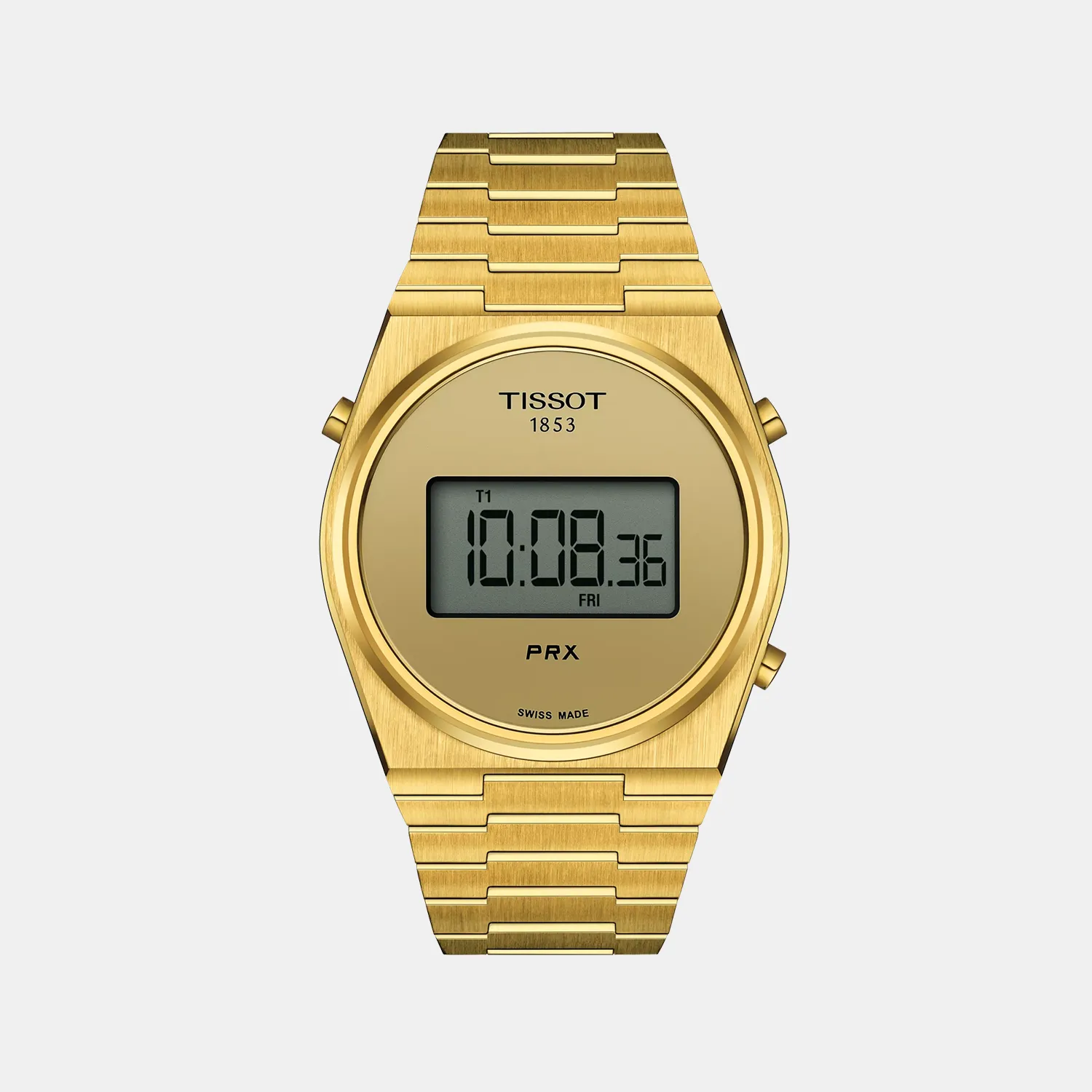 T-Classic Men Analog-Digital Golden Mirror Dial Quartz Stainless Steel Watch T1374633302000 budget    watches    watches classic