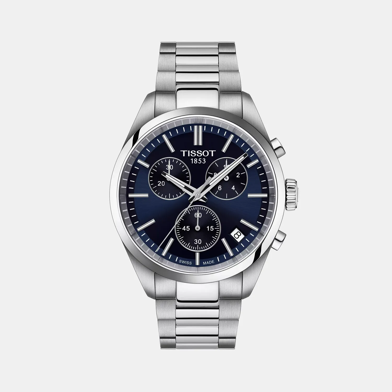 T-Classic Men Chronograph Blue Dial Quartz Stainless Steel Watch T1504171104100 budget    watches    watches classic