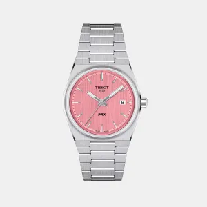 T-Classic Unisex Analog Pink Dial Quartz Stainless Steel Watch T1372101133100 budget    watches    watches classic
