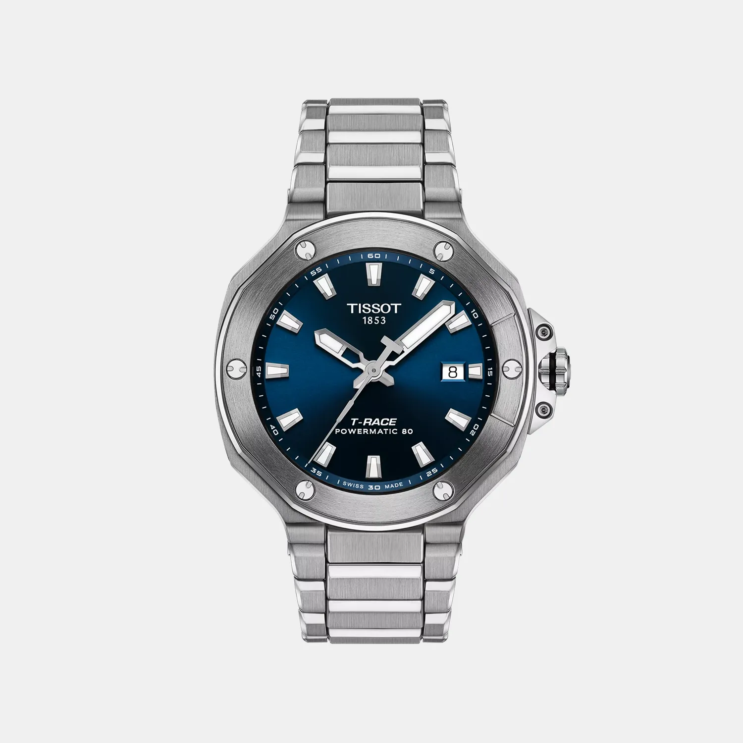 T-Race Men Analog Blue Dial Automatic Stainless Steel Watch T1418071104100 budget    watches    watches classic