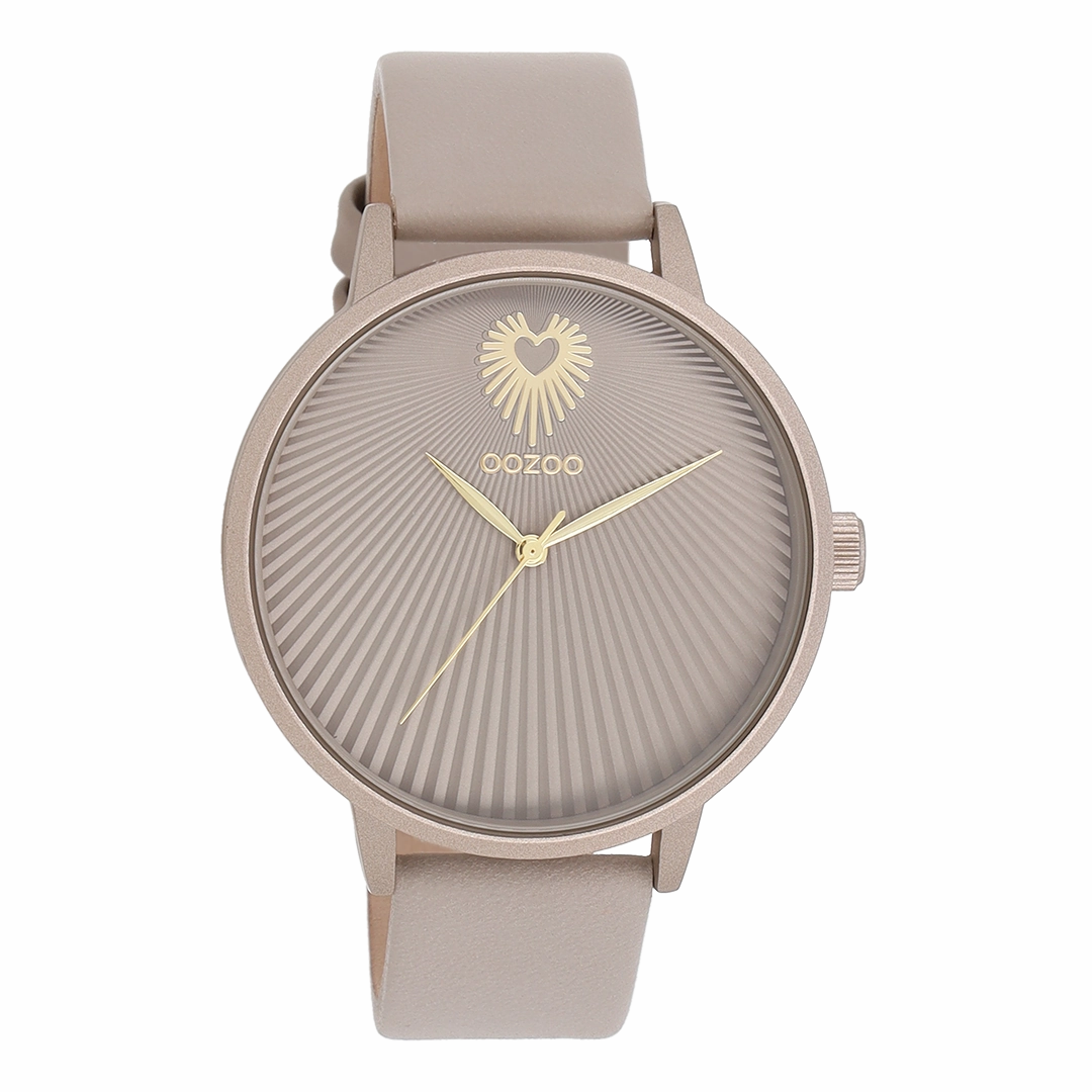 Taupe OOZOO watch with leather strap - C11245,seiko watches,couple watches,watches designer,watches discount,women watches,best women watches,high end women's watches,high quality women's watches