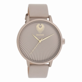 Taupe OOZOO watch with leather strap - C11245,seiko watches,couple watches,watches designer,watches discount,women watches,best women watches,high end women's watches,high quality women's watches