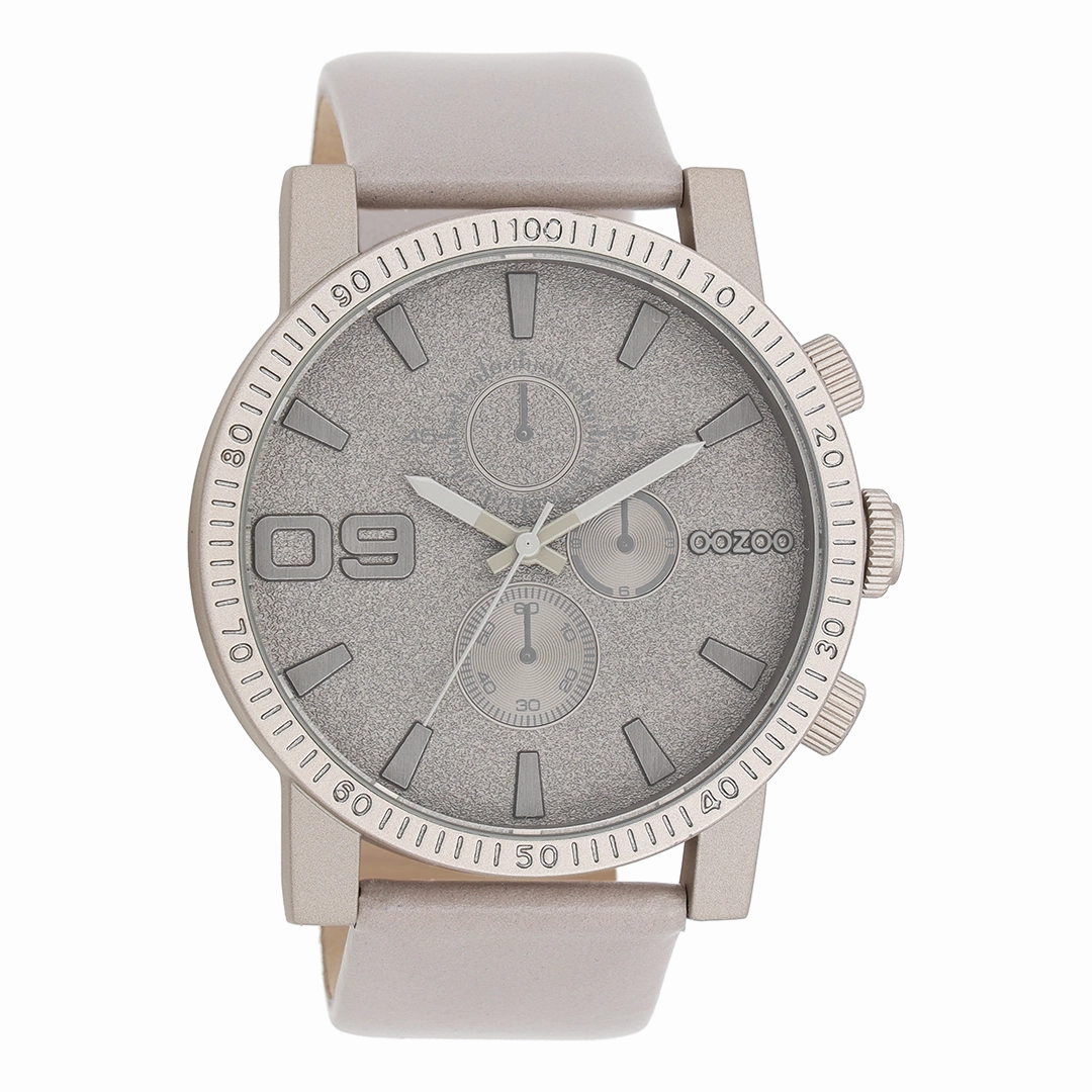 Taupe OOZOO watch with leather strap - C11311,seiko watches,mens watches,couple watches,watches designer,watches discount,best watches for men