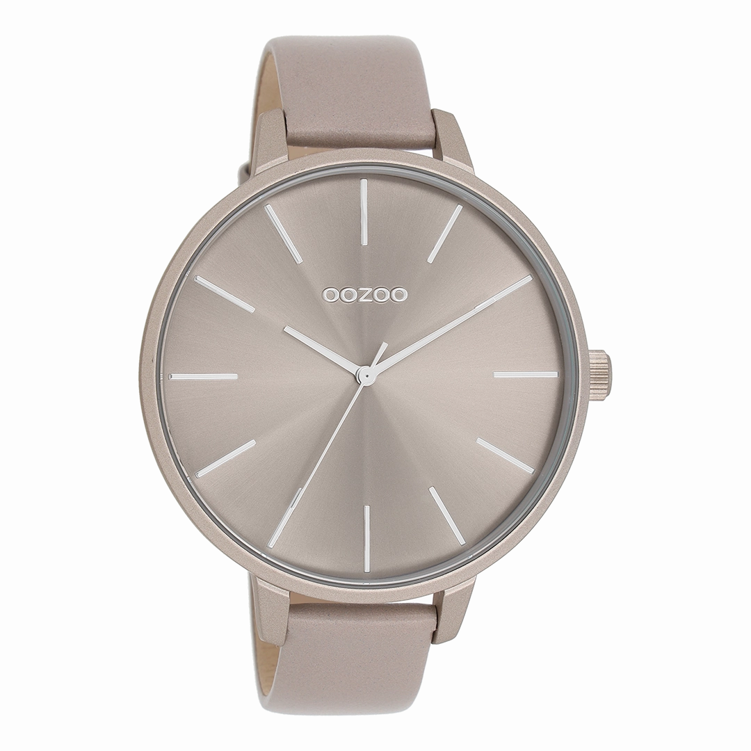 Taupe OOZOO watch with leather strap - C11347,seiko watches,couple watches,watches designer,watches discount,women watches,best women watches,high end women's watches,high quality women's watches