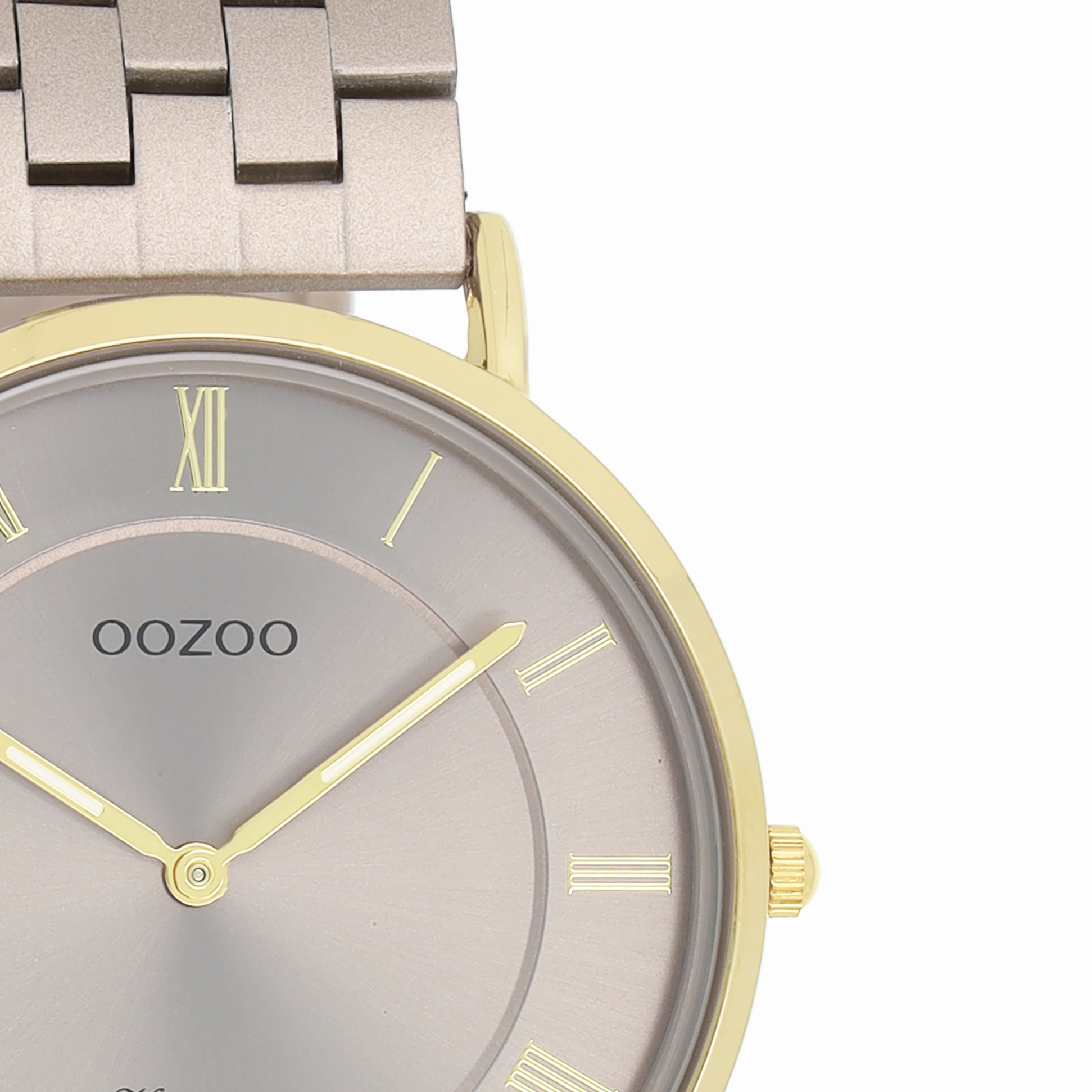 Taupe OOZOO watch with stainless steel bracelet - C20368