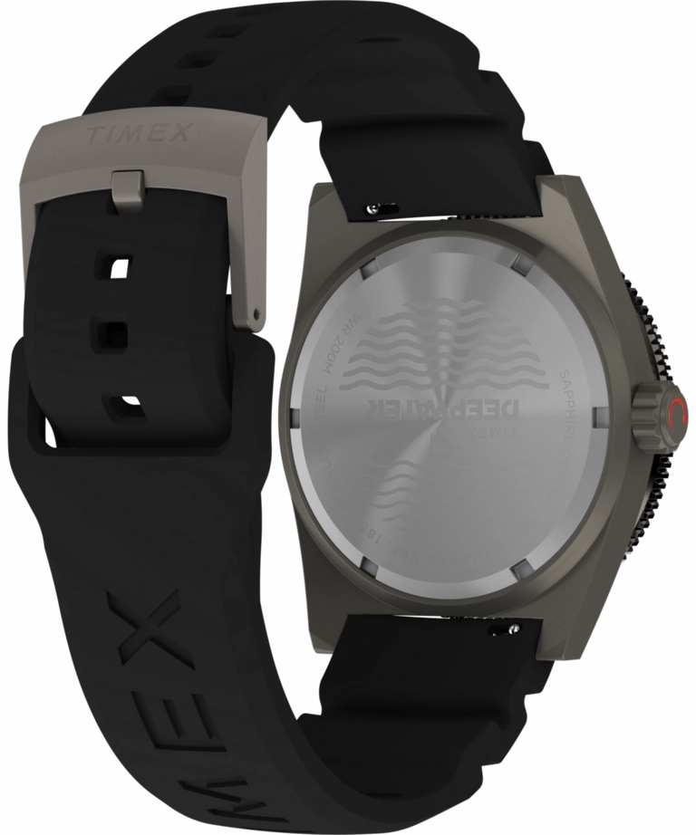 Timex Deepwater Reef 200M 41mm Black Rubber Strap Watch TW2W74700