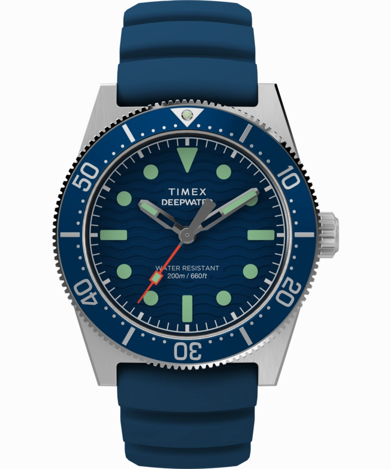 Timex Deepwater Reef 200M 41mm Blue Rubber Strap Watch TW2W74600,quartz watch, quartz watches for men, quartz watches for women, best quartz watch, minimalist quartz watch, luxury quartz watch, waterproof quartz watch,analog quartz watch, digital quartz wa