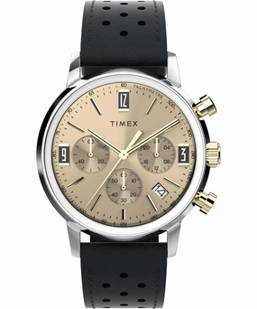 Timex Marlin 40mm Leather Cream Dial Watch TW2W10000 