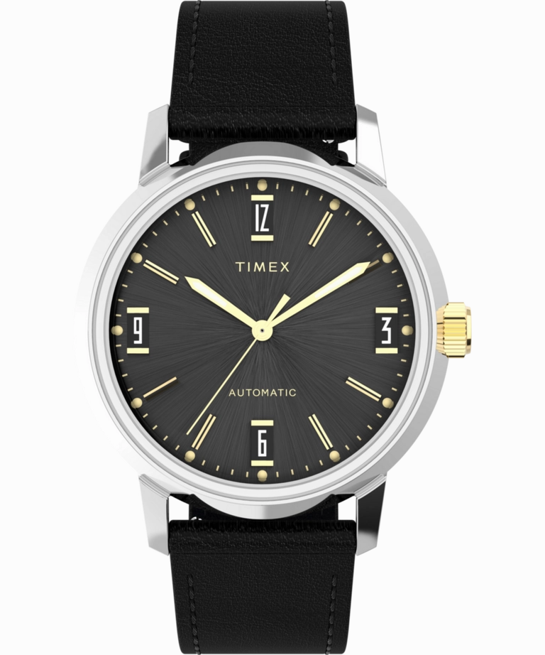 Timex Marlin Automatic 40mm Leather Strap Watch TW2W33900 