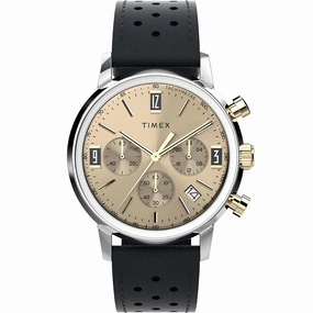 Timex Marlin TW2W10000 Affordable Leather Watch Leather Watch Discount