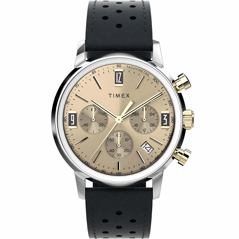 Timex Marlin TW2W10000 Affordable Leather Watch Leather Watch Discount