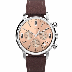 Timex Marlin TW2W51400 Affordable Leather Watch Leather Watch Discount