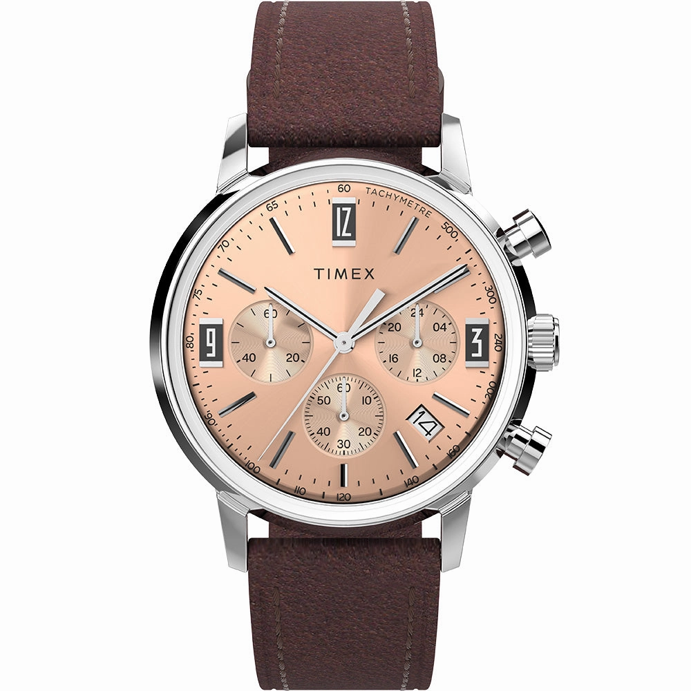 Timex Marlin TW2W51400 Affordable Leather Watch Leather Watch Discount