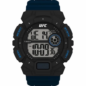Timex Men's Digital Watch - UFC Striker Chronograph Navy Blue Resin Strap | TW5M53500 men's watches best men's watches under $500 affordable men's watches men watches classic