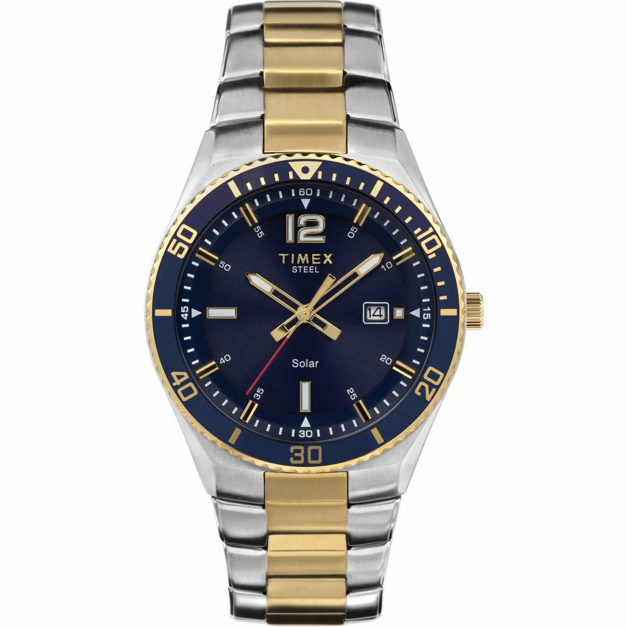 Timex Men's Watch - Classic Rotating Bezel Blue Dial Two Tone Bracelet | TW2V53800 Luxury Quartz Watch Quartz Watch Sale