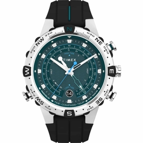 Timex Men's Watch - Expedition North Compass Green Black Silicone Strap | TW2W24200 Luxury Quartz Watch Quartz Watch Sale