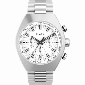 Timex Men's Watch - Legacy Quartz Chronograph Silver Tone Dial Bracelet | TW2W22200 