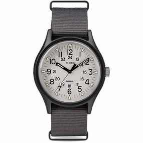Timex Men's Watch - MK1 Quartz Black Aluminum Case Grey Dial Nylon Strap | TW2T10500 Luxury Quartz Watch Quartz Watch Sale