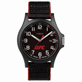 Timex Men's Watch - UFC Apex Black Dial Fabric Strap with Velcro Closure | TW2V55000 