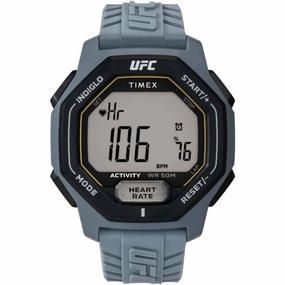 Timex Men's Watch - UFC Spark Heart Rate Grey Digital Dial Resin Strap | TW2V83900 Luxury Quartz Watch Quartz Watch Sale