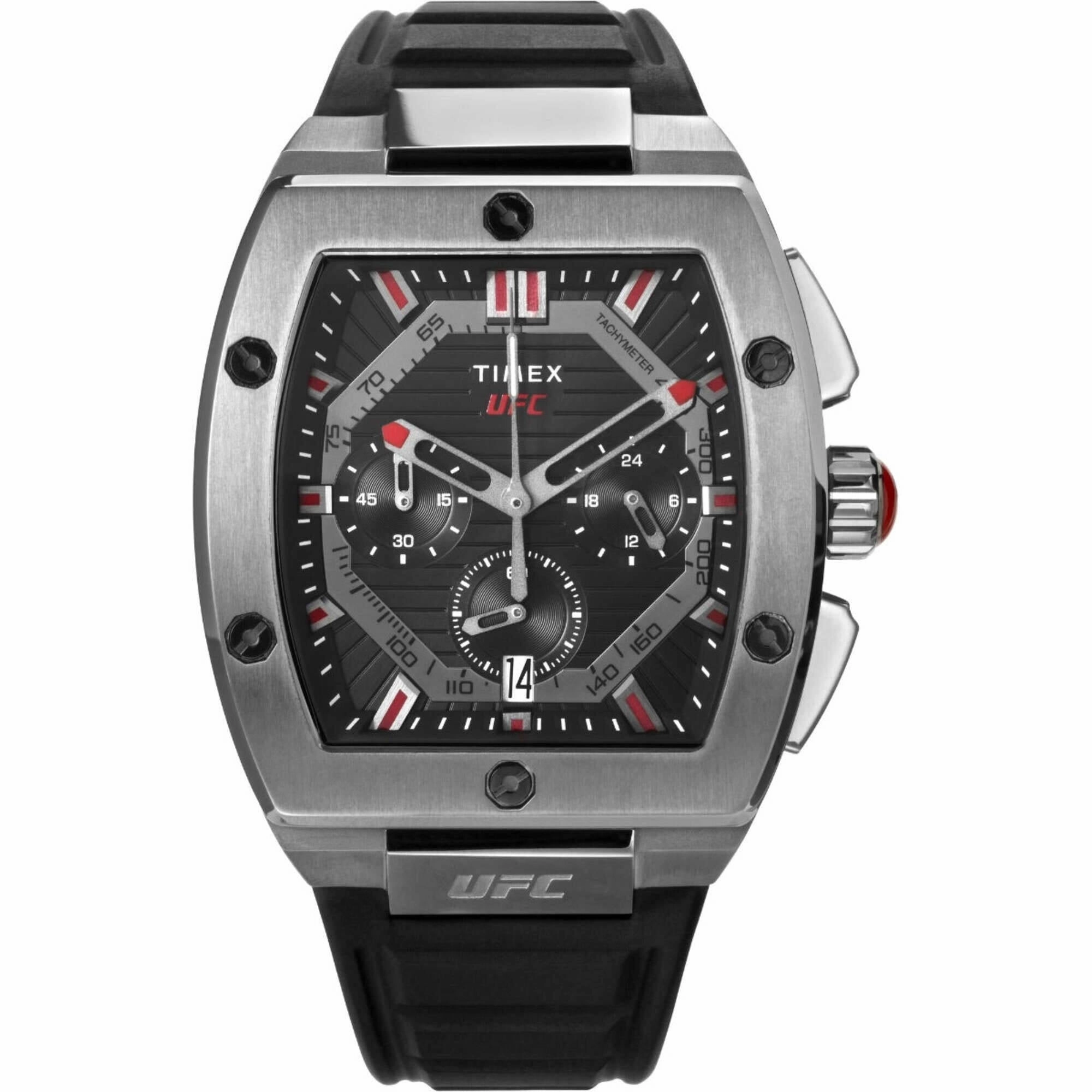 Timex Men's Watch - UFC Street Gunmetal Case Black Silicone Strap | TW2V87400 men's watches best men's watches under $500 affordable men's watches men watches classic
