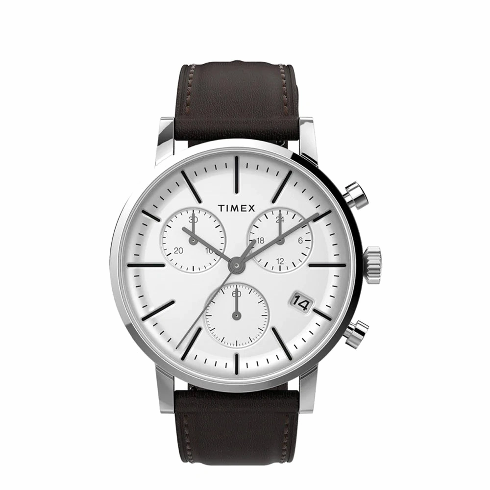 Timex Midtown Chronograph 40mm Leather Band Watch TW2V36600,quartz watch, quartz watches for men, quartz watches for women, best quartz watch, minimalist quartz watch, luxury quartz watch, waterproof quartz watch,analog quartz watch, digital quartz watch,a