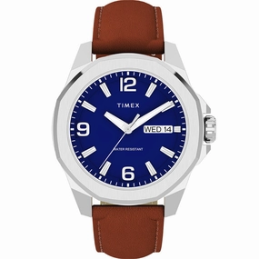 Timex TW2W92800 Essex Ave Affordable Leather Watch Leather Watch Discount