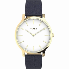 Timex Women's Dress Watch - Quartz White Dial Genuine Leather Strap | TW2V049009J Luxury Quartz Watch Quartz Watch Sale