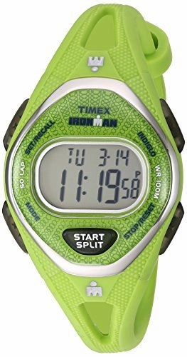 Timex Women's TW5M11000 Ironman Sleek 50 Green Silicone Strap Watch Women??s luxury watches Affordable women watches